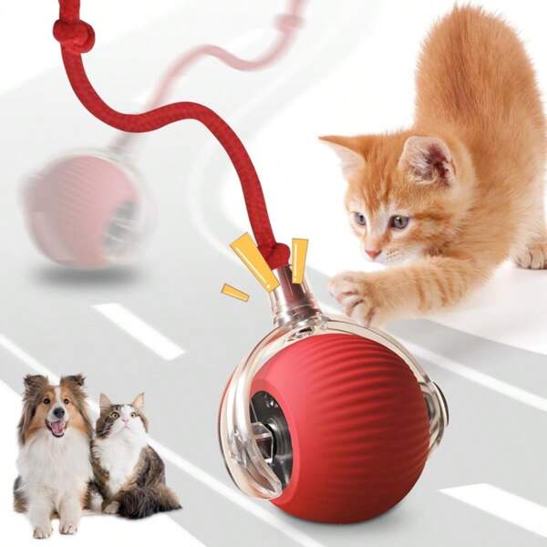 Juguetes interactivos para gatos de interior, juguete automático giratorio de 360° recargable para gatos de interior adultos aburridos, juguete para cachorros de 2025 con movimiento mejorado, regalo, presente, celebración