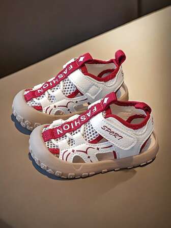 Kids Sports Sandals Summer Boys Mesh Breathable Peep-Toe Girls Soft Bottom Beach Shoes Children New Hollow Out Outdoor Shoes