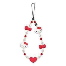 Sanrio Sanrio Hello Kitty Red And White Apple Phone Camera Kitty Hanging Chain Suitable For Phone Case Hanging Chain Original Handmade Bead CCD Camera Hanging Chain