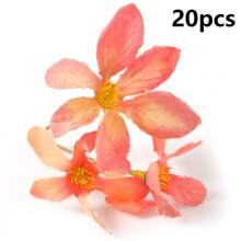 20 Pieces Silk Flowers Photography Props, Realistic Wedding Bouquet, Bulk Artificial Flower Heads, Floral Wreath Made Of Synthetic Silk Flowers, Random Assorted Faux Flowers