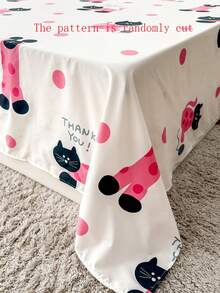1pc Cat Pattern Bedsheet, Lightweight, Breathable, Soft & Skin-Friendly - Multicolor - View 7