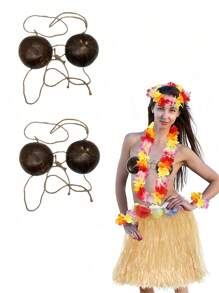 1 pièce - Soutien-gorge de femme en noix de coco hawaïenne, marron, taille unique US, marron. Cette robe hawaïenne est douce et confortable. Et ce soutien-gorge en coquille de noix de coco est fait de coquille de noix de coco naturelle, chaque forme est unique, ajoutant de l'authenticité à votre tenue.