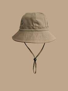 1 件女士黑色时尚光滑渔夫帽，通风、轻便、舒适，适合夏季、春季休闲太阳帽，适合户外散步、购物、度假、日常穿着（含绳子） - MZ2720 - 查看 3