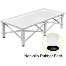 Universal Adjustable Laundry Pedestal For Washing Machines Dryers Freezers 48.8 Inch Wide 11.8 Inch High With Height Adjustable Feet - White - View 4