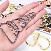 20 pièces/paquet Boucle de connexion en métal D Ring pour ceinture, sangle de sac à main, accessoire de sac, chaussure, DIY, couture. Tailles : 10/12/15/20/25/32/38 mm