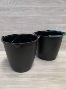 kit de 2 baldes reforçado 8 litros preto