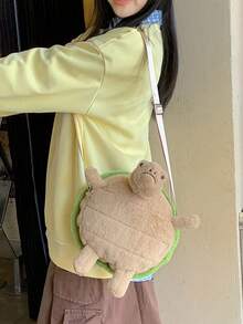 Cute Soft Plush Tortoise Crossbody Bag, Lovely Tortoise Filled Bag, Gift For Girls, Mothers, Christmas Decorations. - Multicolor - View 2