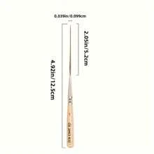 1#-5# Artist's Oil And Acrylic Paint Brush, Long Bristle Outlining Short-Handled Brush, Light-Colored Cow Hair, Extra-Long Round, Metal Connector And High-Quality Wooden Handle, For Oil And Watercolor Gouache Painting, Suitable For Drawing Long Lines, Highly Absorbent (Original Wood Color), Mother's Day, Mom's Gift, Back To School, School Supplies