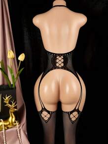 Sexy Lingerie Jumpsuit, Lace Cut-Out Jumpsuit, Women's Underwear, And Sexy Lingerie