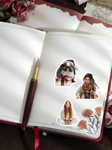 Set da 17 pezzi di adesivi carini di uomini e donne tatuati, per fai da te, scrapbooking, album, agenda, diario, forniture scolastiche, back to school