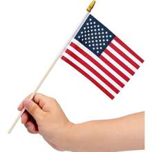 100 Pack Small American Flags On Stick, 4x6 Inch US Flags/Mini American Flags For Outside, Perfect For Independence Day, 4th Of July Decorations, Patriotic Holiday Yard Patio