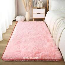1 Pc Soft Modern Indoor And Outdoor Plush Pink/Grass Green/Camel Carpet For Bedroom Living Room Dormitory Kids Room Home Decoration Non-Slip Polyester Fiber Comfortable Kids Room Decoration Floor Carpet