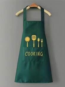 1 pièce Tablier personnalisé à motif floral ditsy, tablier de cuisine en canevas floral ditsy, robe de travail adulte de style ferme respirable et mignonne, cadeau de la fête des pères, cadeau de la fête des mères