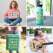 50Pcs Aesthetic Stickers Cute Bee Stickers Cartoon Stickers Bumble Bee Stickers Bees For Crafts Bees Decoration Vinyl Waterproof Stickers For Water Bottle,Computer,Laptop,Phone,Luggage,Notebook,Fridge,Helmet