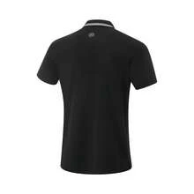 LI-NING Camisa tipo polo de rendimiento Wade, tejida con tecnología de refrigeración por hielo, transpirable, que absorbe la humedad y ofrece comodidad veraniega, manga corta para hombres APLV007
