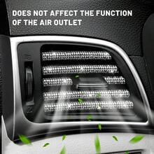 5 piezas de tira decorativa para salida de aire de coche con diamantes y brillo de cristal - Blanco - Ver 4