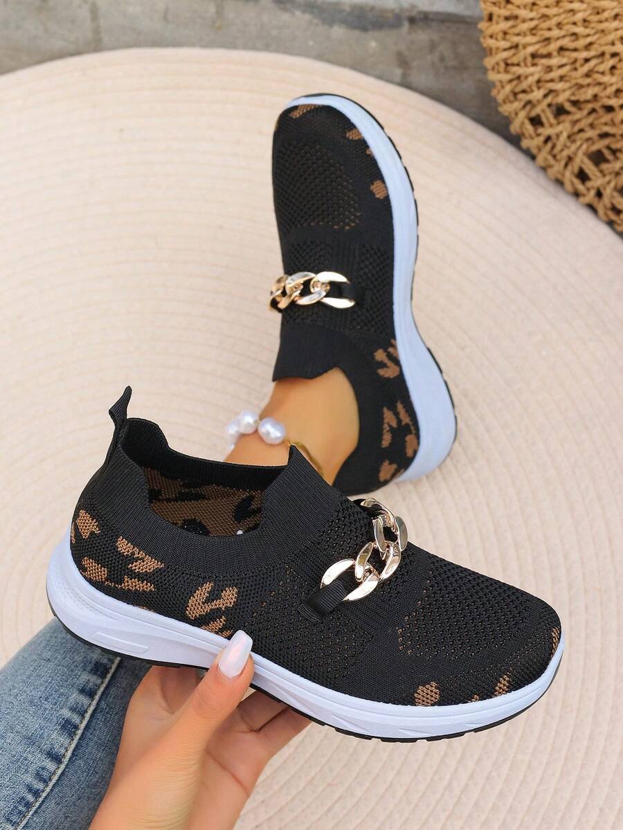 Women's Black & Grey Contrast Mesh Breathable Sneakers, Shock Absorbing Non-Slip Running Shoes, Casual Multifunctional Comfortable Outdoor Sports Shoes, Lightweight Breathable Walking Shoes, Non-Slip Sole, Mesh Upper, Suitable For Fitness, Travel, Work, Casual Wear - Multicolor - View 1