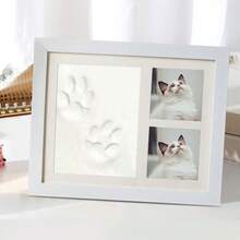 Cornice decorativa con stampa singola della zampa dell'animale domestico, cornice commemorativa per impronte di mani e piedi dei bambini (nero/bianco), decorazione natalizia, decorazione da parete, decorazione natalizia, ornamento, regalo, corona natalizia, Ringraziamento, decorazione per la casa, Cyber Monday, regalo di Natale, decorazione natalizia, regalo di Capodanno - Multicolore - Visualizzare 10