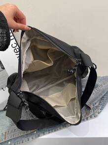 Bolsa de Ombro de Nylon à Prova d'Água de Grande Capacidade Casual, Bolsa Transversal Unissex para Passeio