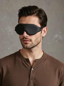1pc 3D Sleep Mask, Soft Blackout Sleeping Eye Mask, Breathable Travel Eye Cover For Sleeping