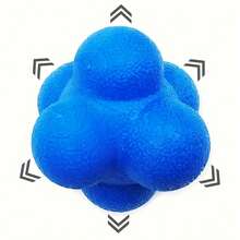 حسّن رشاقتك وسرعة ردة فعلك باستخدام هذه الكرة سداسية الاتجاهات - مثالية للتدريب على كرة التنس والرياضات الأخرى قطعة واحدة - متعدد الألوان - مشاهدة 7