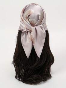 1pc New Style Bandana With Geometric Pattern & Striped Print Scarf/Headband - Multicolor - View 5