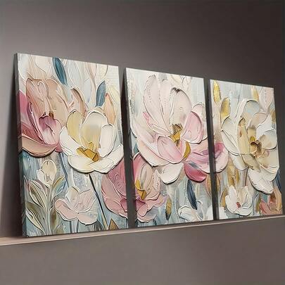 3pcs Abstract Floral Landscape Artwork, Home Decor, Wall Art, Room Decoration, Holiday Gift, Living Room, Bedroom, Dining Room, Office Decor Paintings, Frameless, 50x70cm/19.68x27.55in