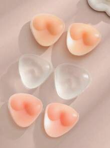 1 Par de Enchimentos de Sutiã de Silicone Transparente Push-Up, Copos de Sutiã Macios Reutilizáveis para Realçar o Levantamento do Busto para Sutiãs, Trajes de Banho, Biquínis, Ajudando a Levantar e Realçar o Busto, Material de Silicone Lavável, Acessórios de Sutiã para Vestidos de Festa e Trajes de Festa (20 Peças de Capas de Mamilo Não Tecido)