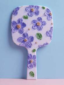 1pc Beauty Salon Makeup Mirror, Portable Desktop Vanity Mirror With Handle For Touch Up - Multicolor - View 11