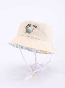 1 Peça Chapéu de Balde com Estampa de Capivara, Escavadeira e Dinossauro para Crianças, Chapéu de Balde Fofo de Bebê para Proteção Solar