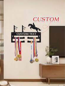Custom Medal Hanger Horse Ribbon Holder, Sports Awards Ribbons With Name Holder, Horse Riding Medal Hanger Display Rack Equestrian Gift