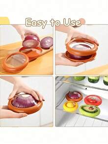 1pc/4pcs Fresh-Keeping Box Set For Fruits And Vegetables - Refrigerator Storage Container With Cover, Food Crisper, And Fruit Keeper - Reusable And Durable Kitchen Accessory For Preserving Freshness Fruit And Vegetable Anti-Oxidation Storage Box