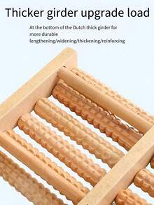 12轮家用足部穴位经络按摩器足疗休闲木质足部按摩滚轮 1