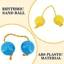 2 piezas de balancines de percusión de colores - Accesorios para tambor africano, diseño de doble bola, mangos rojos y amarillos, balancines blancos y morados, instrumentos para tocar ritmos, accesorios de percusión para tambor | Juguetes musicales | Construcción - Multicolor - Ver 8