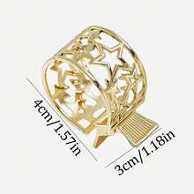 2个/套 情人节女士金色圆形水晶发夹，可固定高马尾，防滑，适合日常佩戴、居家、户外、通勤、优雅礼物、上学（单只装），发饰、美发工具、卷发配件、旅行、美发产品、女士配饰、护发、秋季优雅爪夹 - 彩色 - 查看 5