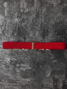 1pc Silver Chain Backless Red Waist Sash, Suitable For Halloween Night Party, Celebration Or Daily Outfit - Red - View 6