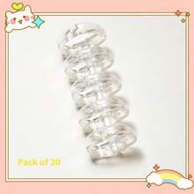 20pcs 5-Hole Ring Binder Clasp A4 Plastic Loose Leaf Binder Rings Replaceable Transparent Plastic Rings For Notebook,Back To School,School Supplies