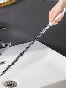 Brosse de débouchage pour tuyaux, balai de cheveux pour salle de bain, brosse de nettoyage d'évier, déboucheur de drain, nettoyant flexible, outil de retrait de bouchon de trou de vidange. Baguette de nettoyage anti-bouchage pour cuisine, cheveux, toilette et lavabo