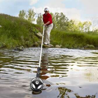 1 pieza Recogedor de bolas de golf súper largo, Recogedor de bolas telescópico de acero inoxidable, portátil, con 3 longitudes ajustables, para todos los golfistas
