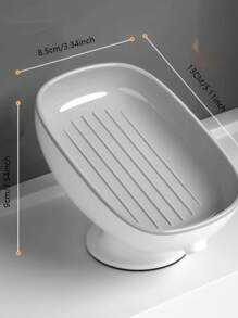 1 pièce Porte-savon ovale de luxe réglable - Monté au mur, antidérapant, plat à savon amovible, pour la salle de bain Rentrée des classes