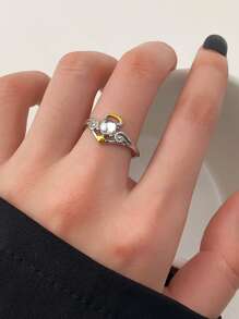 1/2pcs Angels And Demons Couple Cartoon Ring