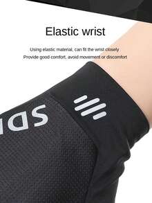 زوج قفازات رياضية للدراجات الهوائية / نشاطات خارجية / اللياقة البدنية، نصف إصبع، تصميم مانع للانزلاق في راحة اليد، قابل للتنفس، مناسب للرجال والنساء - متعدد الألوان - مشاهدة 5