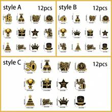 12pcs Happy 18th 30th 40th Birthday Cupcake Plugin, Party Baking Desserts And Cake Accessories