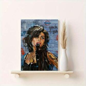 لوحة بورتريه بأسلوب البوب آرت على قماش بدون إطار، طبعة فنية جدارية لديكور المنزل والسكن الطلابي، تصميم مذهل مرسوم باليد بخلفية غرافيتي، زينة معلقة للأعياد، لا يحتاج كهرباء، ديكور حائط للصالة، فكرة هدية، ديكور فني للحائط