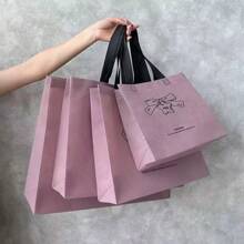 12pcs/Taro Purple Non-Woven Bag, Clothing Store Shopping Bag, Gift Handbag, Gift Bag Summer Cooling,Beach,Travel