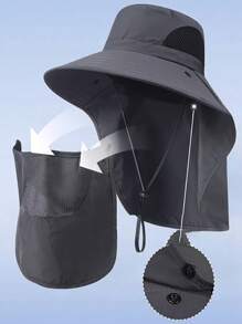 1pc Breathable Face Mask Sun Hat, Suitable For Outdoor, Sports, Hiking In Spring & Summer