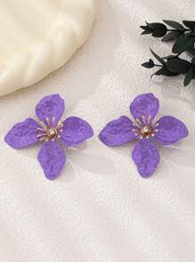 2pcs Fashionable Retro Floral Earrings, Elegant For Women Party & Banquet Wear