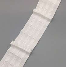 10 m/10,9 yardas Cinta blanca para dobladillo de cortinas con pliegue profundo, cinta para encabezado de cortinas para cortinas ligeras, cortinas de ventana, cortinas de puerta y cortinas de ducha