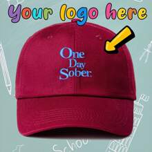 [ Customization ] 1 Embroidered Logo Casual Baseball Hat For The New Year, Suitable For All Seasons, Personalized Logo, Fashionable And Versatile Soft Top Duck Tongue Hat