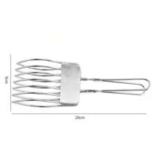 Affettatrice/taglierina in acciaio inossidabile per prosciutto, pane, carne arrosto, con morsetto per pane, multifunzionale per uso domestico e barbecue all aperto